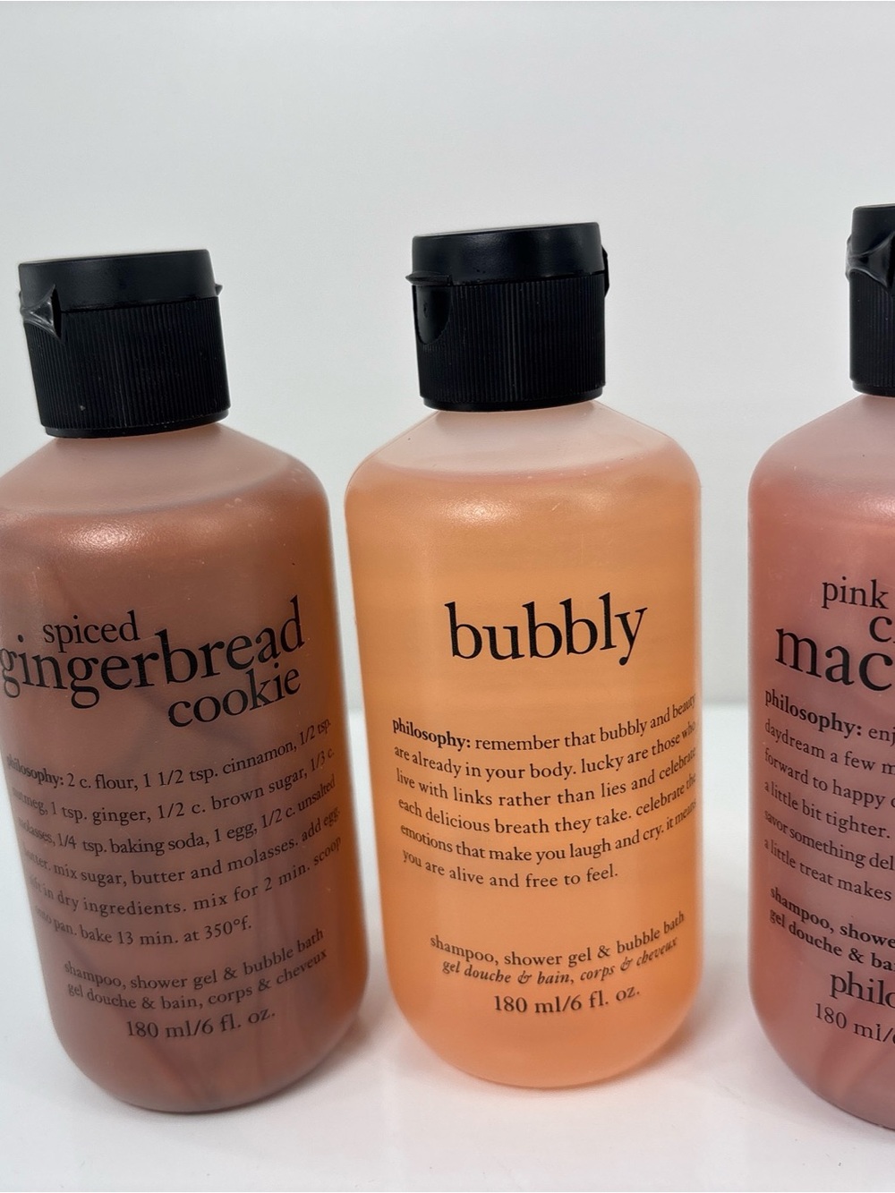 Philosophy 6 oz Body Wash Gel 3 Bottles Sealed